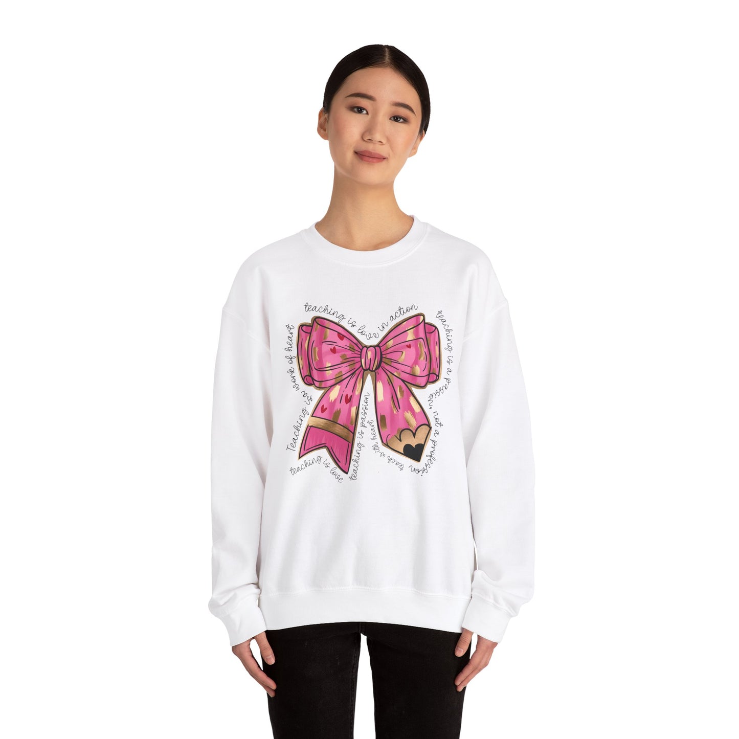Teaching is Love in Action - Unisex Heavy Blend™ Crewneck Sweatshirt