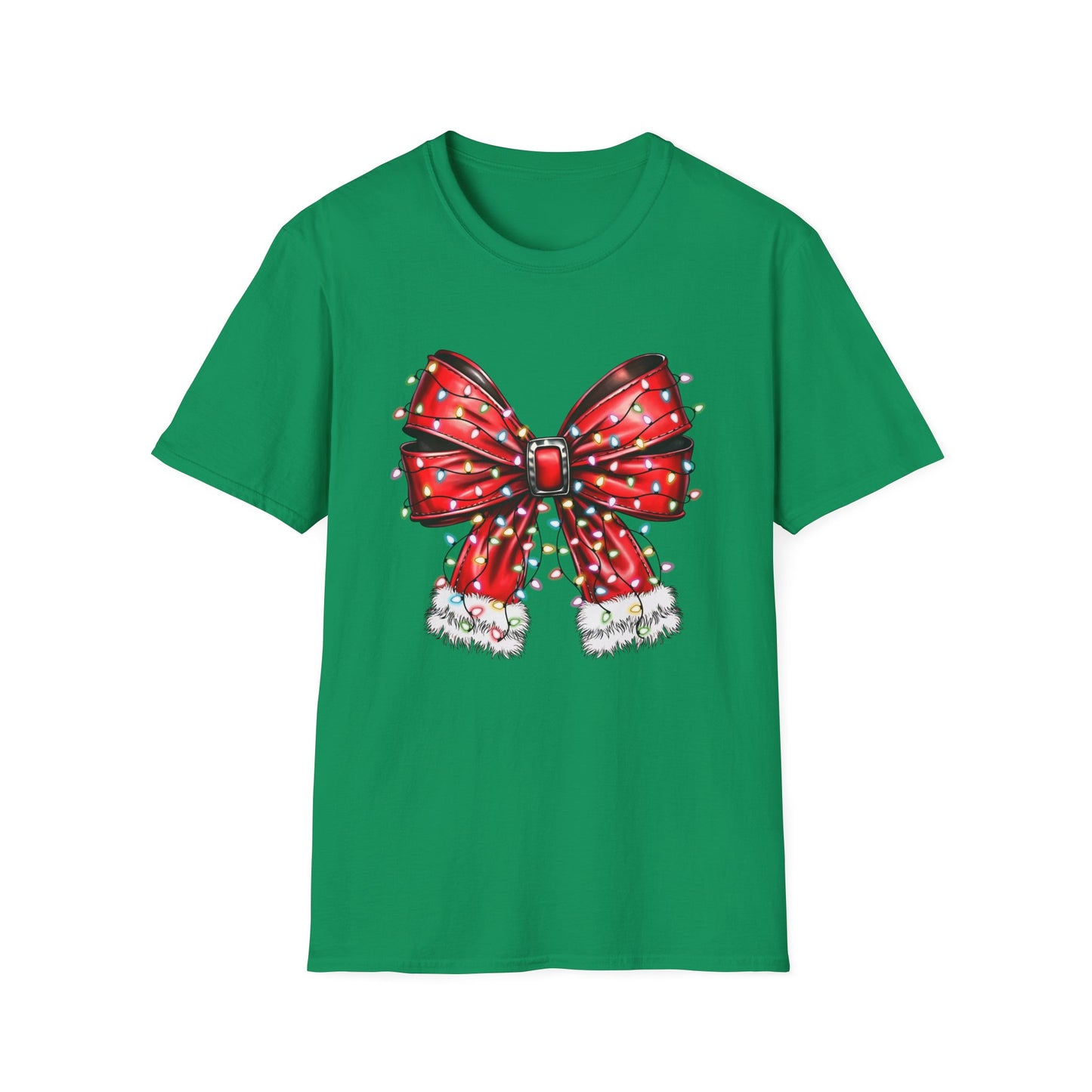 Santa Christmas Lights Coquette - Unisex Softstyle T-Shirt