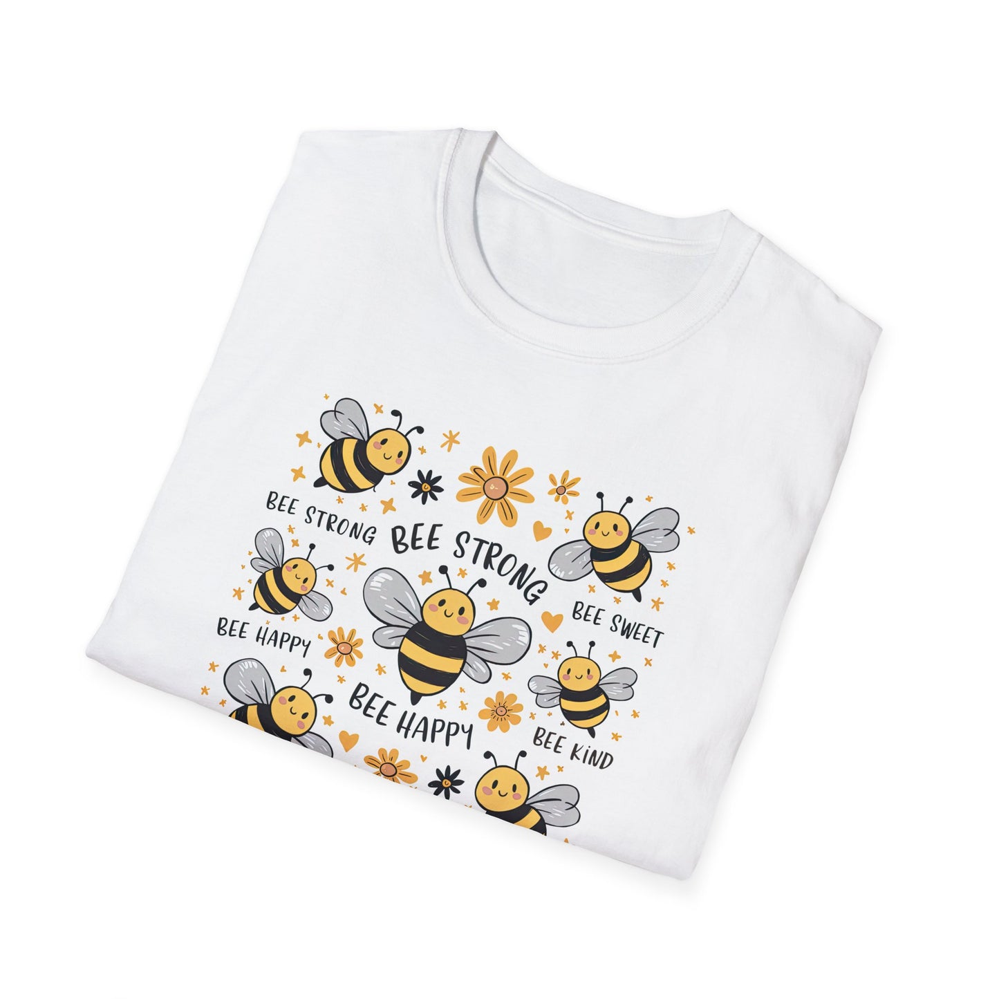 Bee Kind, Sweet, Happy - Unisex Softstyle T-Shirt