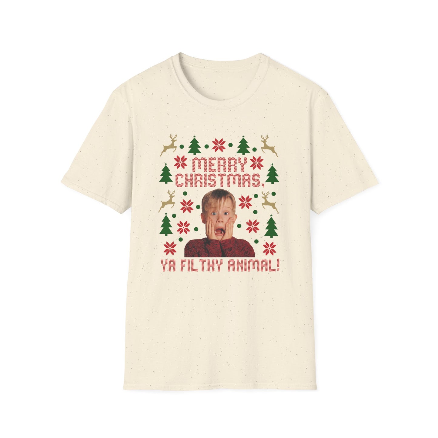 Merry Christmas Ya Filthy Animal - Unisex Softstyle T-Shirt