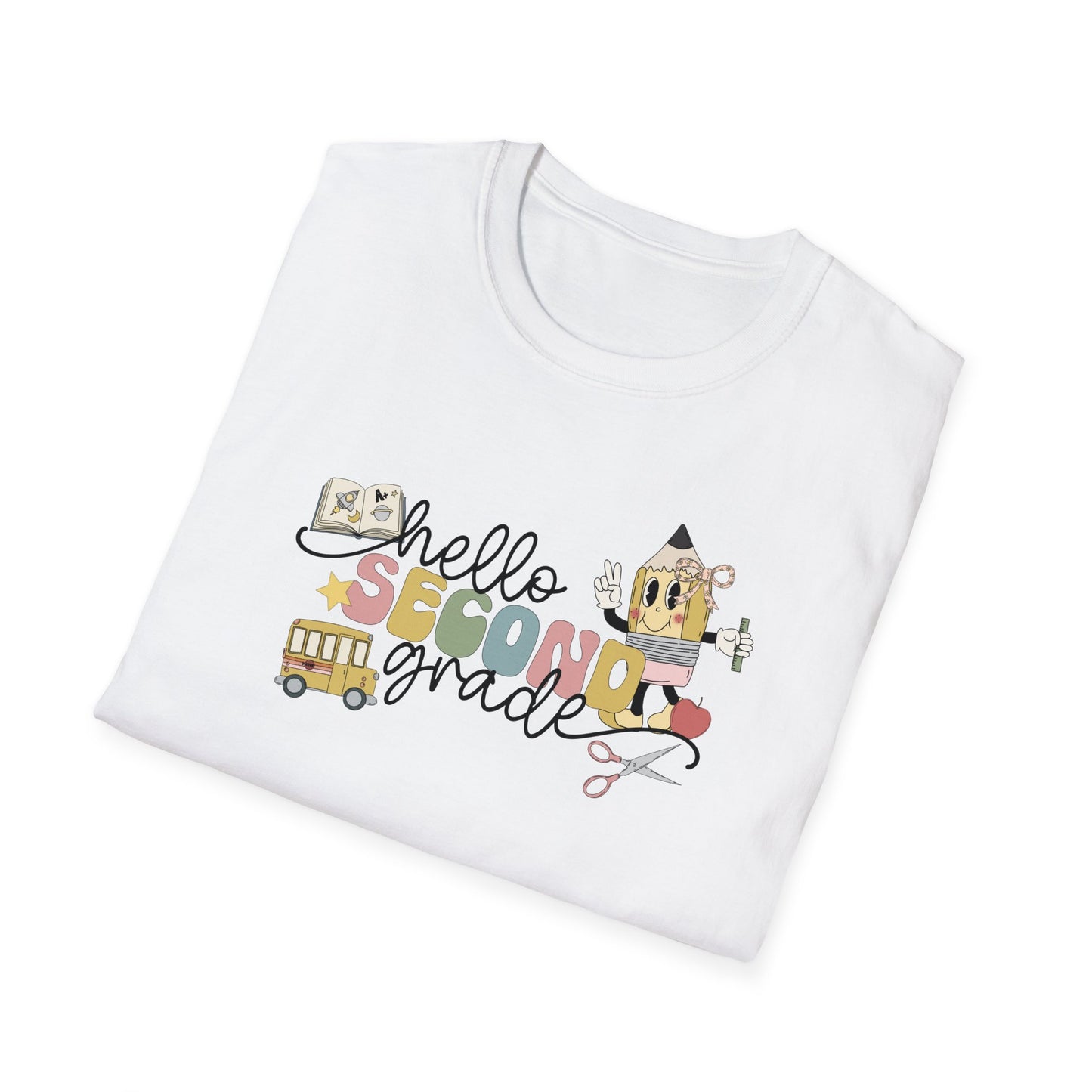 Hello 2nd Grade - Unisex Softstyle T-Shirt