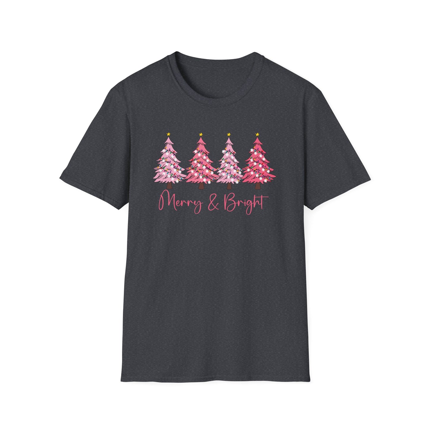 Merry & Bright Pink - Unisex Softstyle T-Shirt