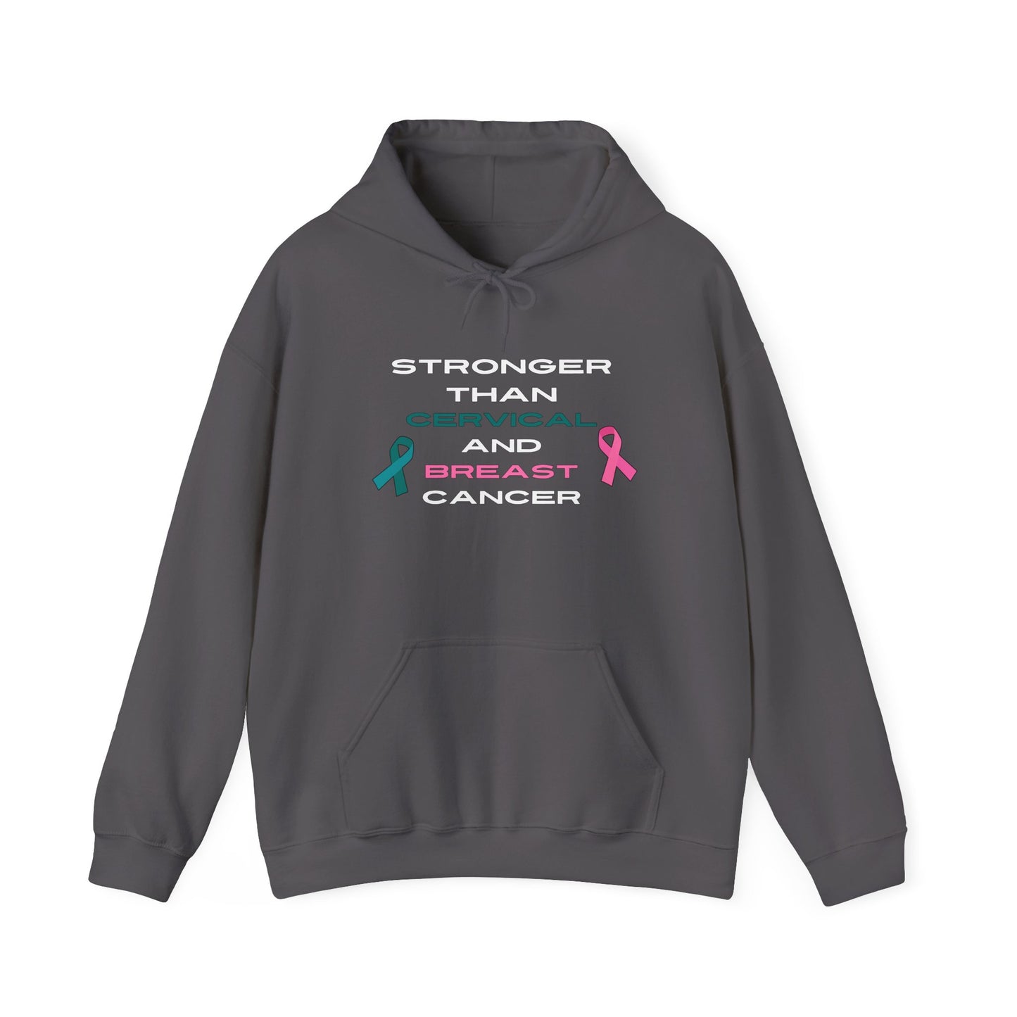 Stronger Than Cervical and Breast Cancer - Unisex Heavy Blend™ Hooded Sweatshirt