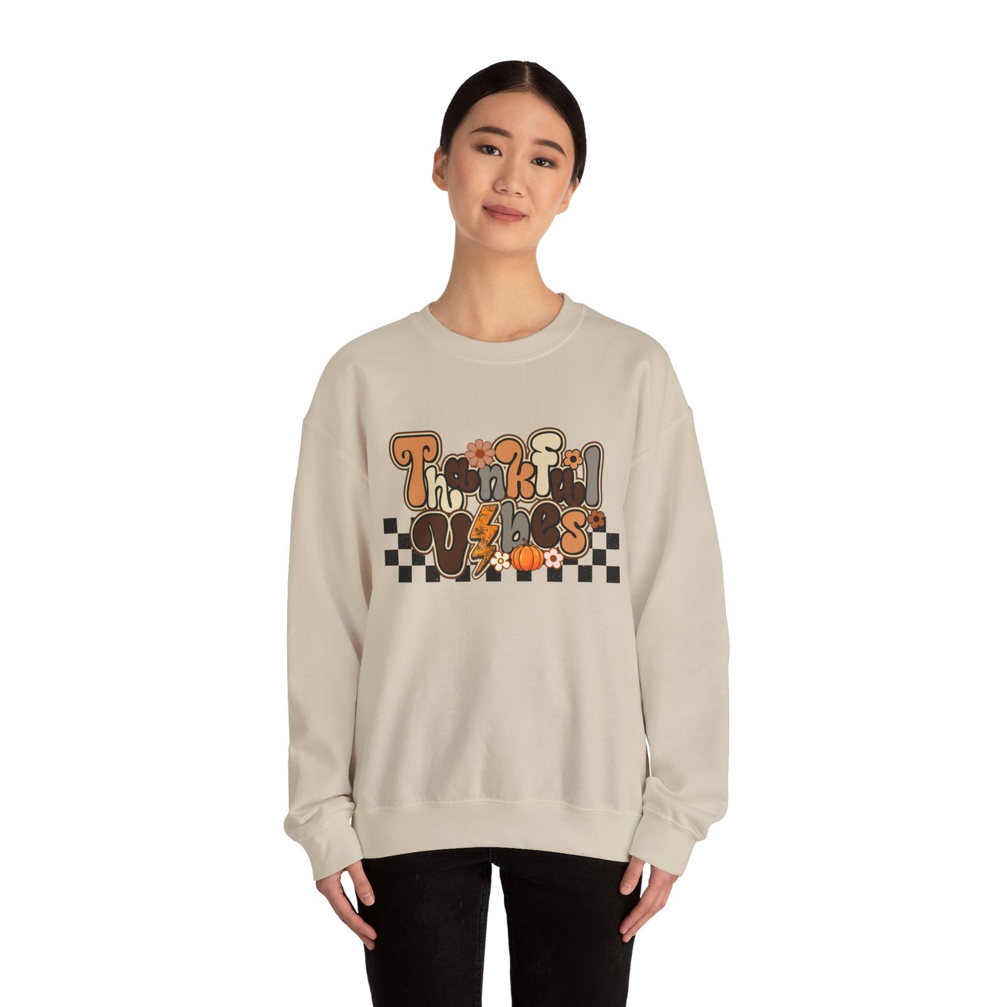 Thankful Vibes - Unisex Heavy Blend™ Crewneck Sweatshirt