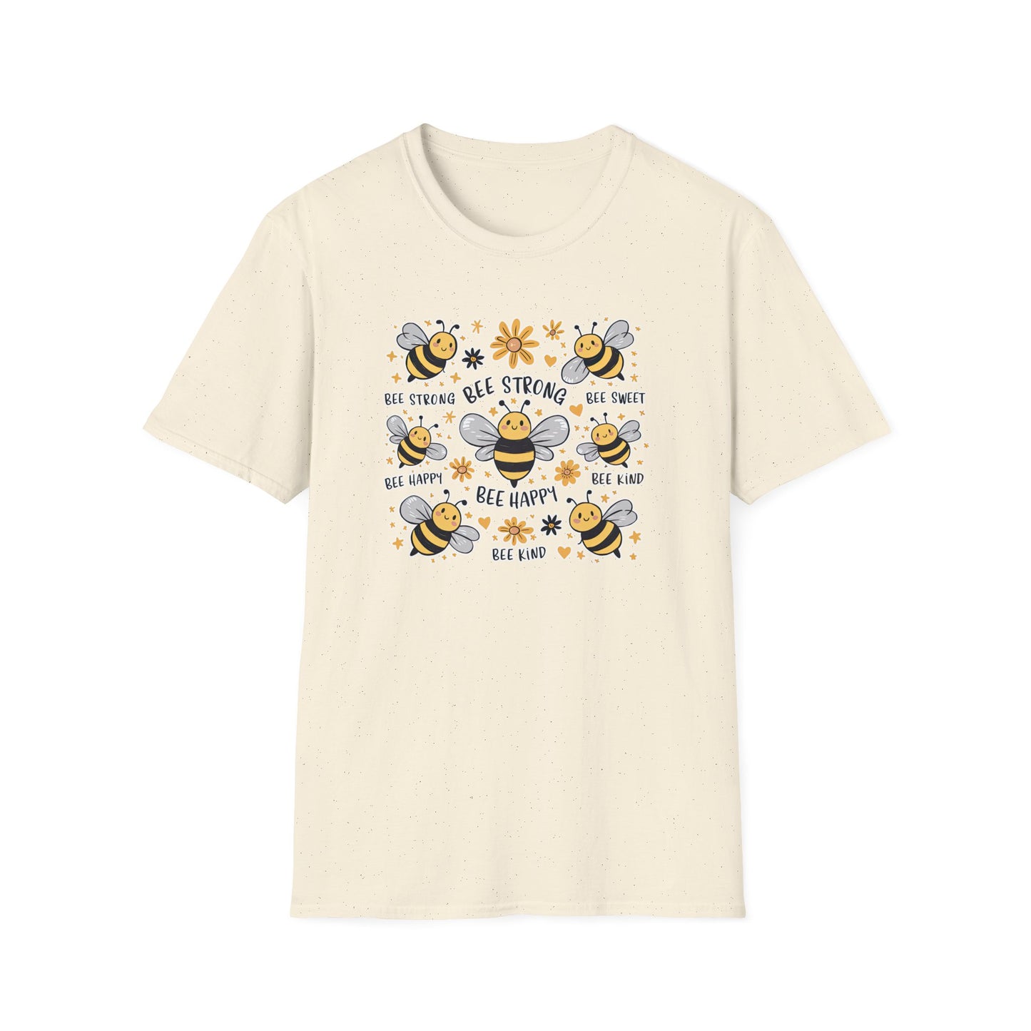 Bee Kind, Sweet, Happy - Unisex Softstyle T-Shirt