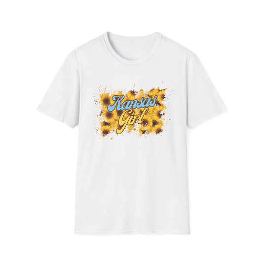 Kansas Girl Tie-Dye T-Shirt, Fun Shirt for Kansas Lovers, Unique Gift for Birthdays, Casual Wear, Summer Outfits