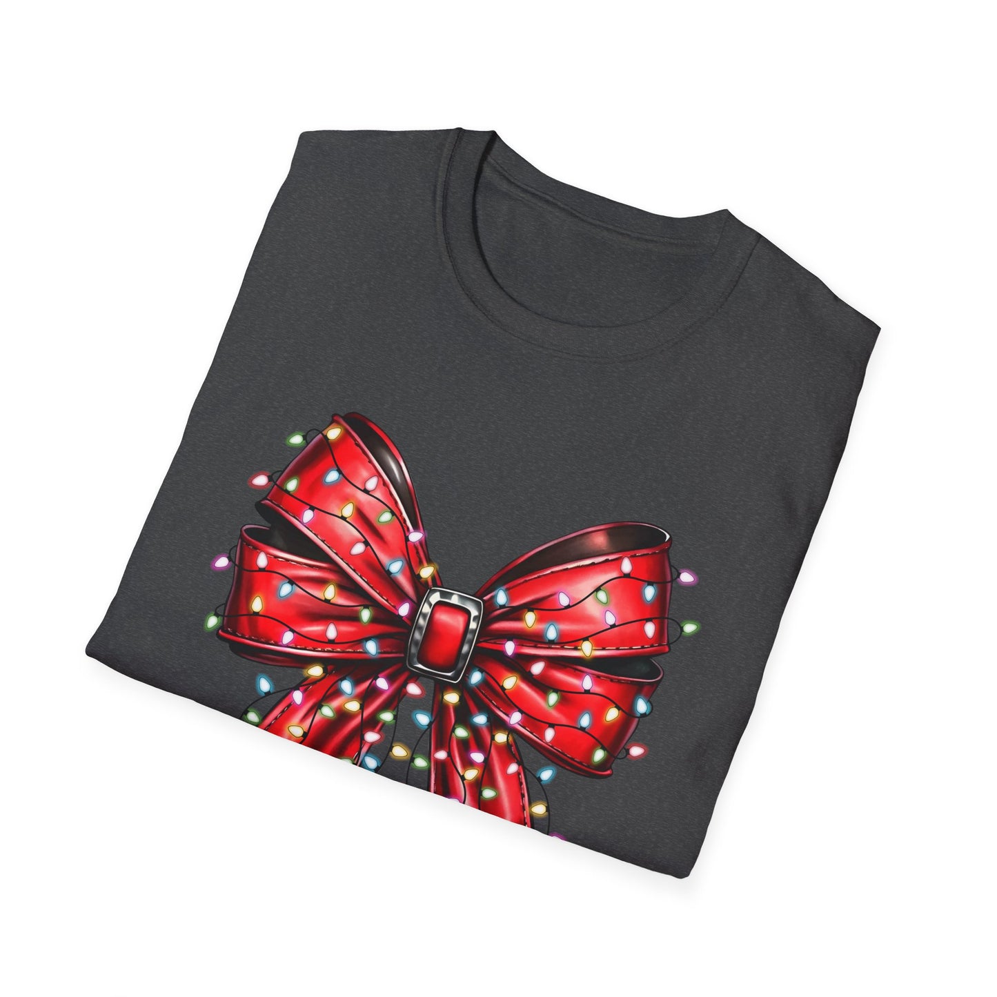 Santa Christmas Lights Coquette - Unisex Softstyle T-Shirt