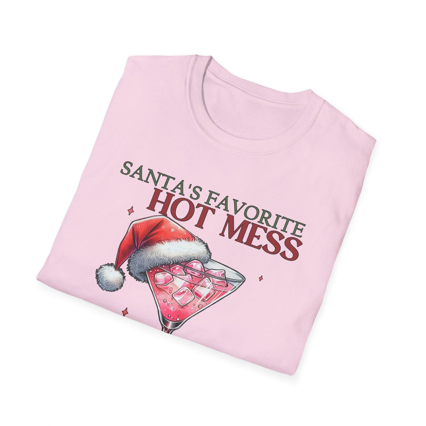 Santa's Favorite Hot Mess - Unisex Softstyle T-Shirt