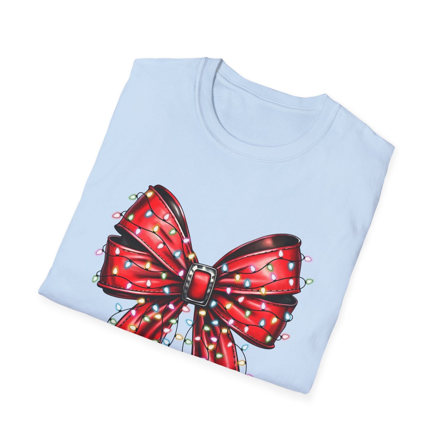 Santa Christmas Lights Coquette - Unisex Softstyle T-Shirt