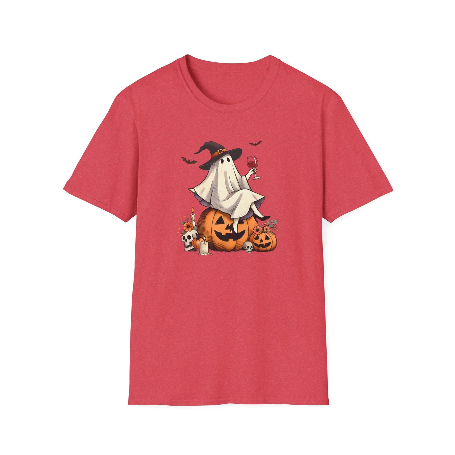 Ghost with Wine - Unisex Softstyle T-Shirt