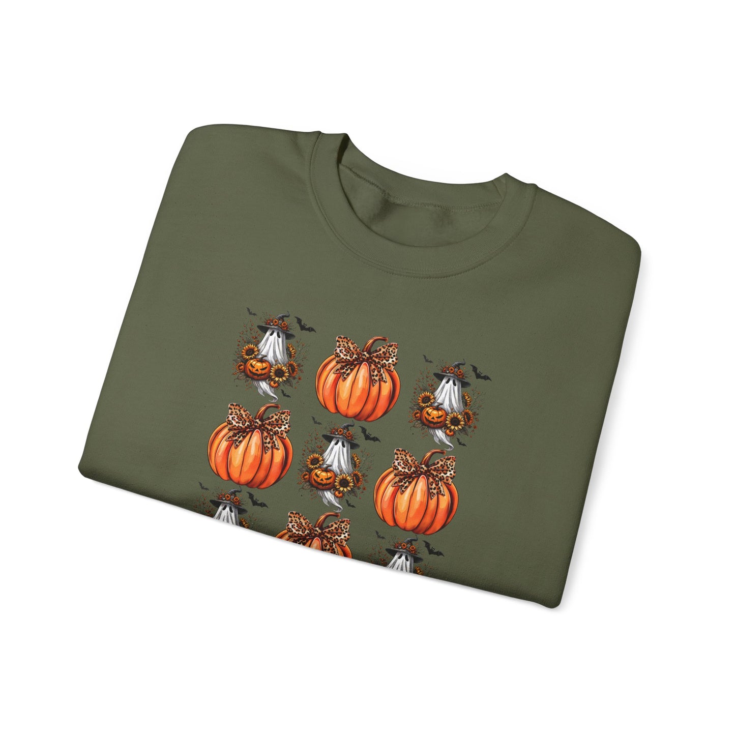 Ghost Pumpkin Coquette - Unisex Heavy Blend™ Crewneck Sweatshirt